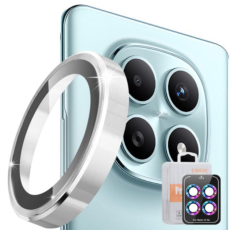 For Redmi Note 15 5G Global 164mm ENKAY Hat-Prince 9H Rear Camera Lens Aluminium Alloy Tempered Glass Film