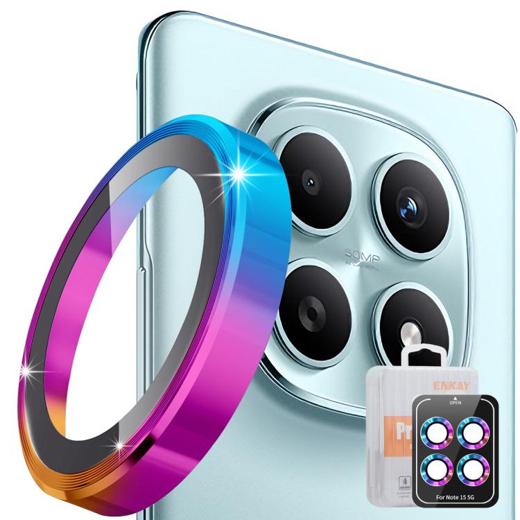 For Redmi Note 15 5G Global 164mm ENKAY Hat-Prince 9H Rear Camera Lens Aluminium Alloy Tempered Glass Film