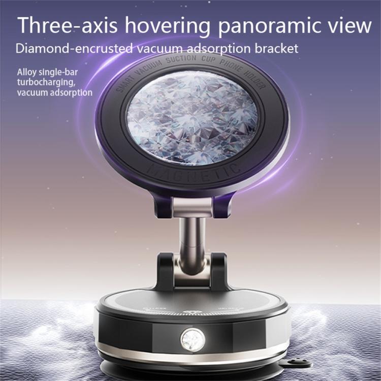 SD17 Rhinestone Epoxy Design Starry Sky Pattern Folding Car Phone Navigation Vacuum Suction Holder
