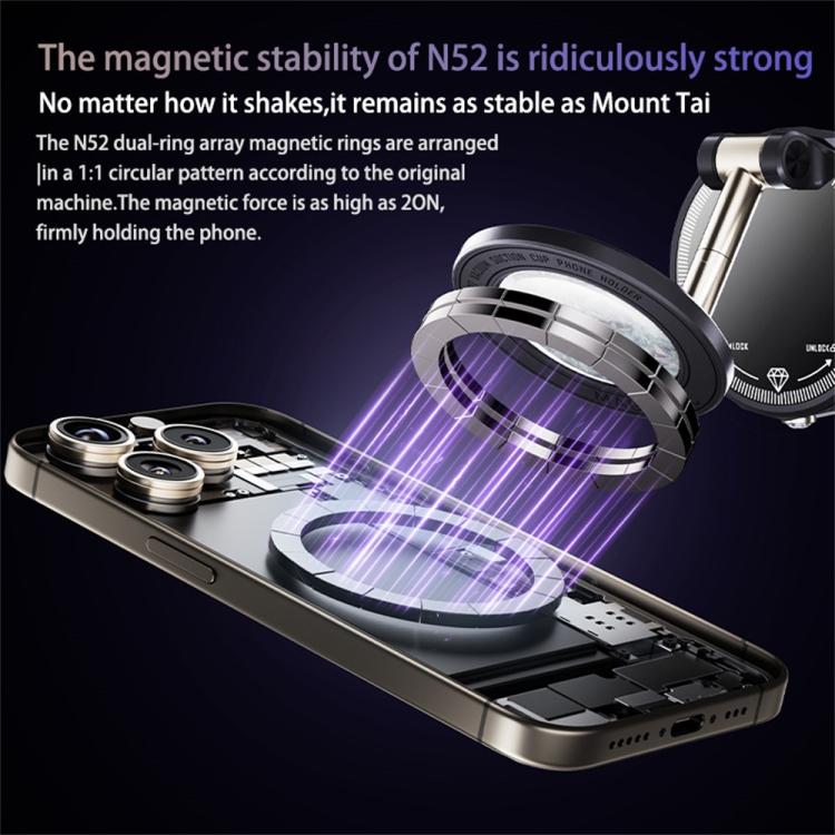 SD17 Rhinestone Epoxy Design Starry Sky Pattern Folding Car Phone Navigation Vacuum Suction Holder