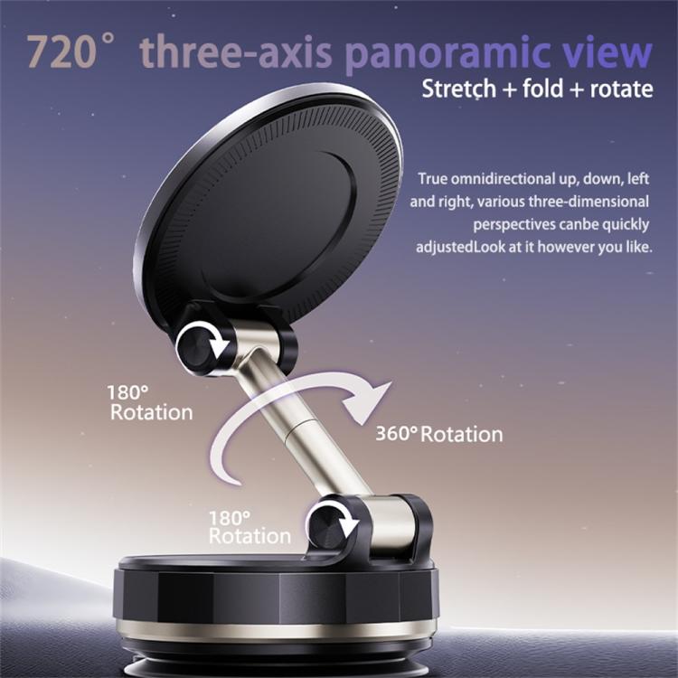 SD17 Rhinestone Epoxy Design Starry Sky Pattern Folding Car Phone Navigation Vacuum Suction Holder