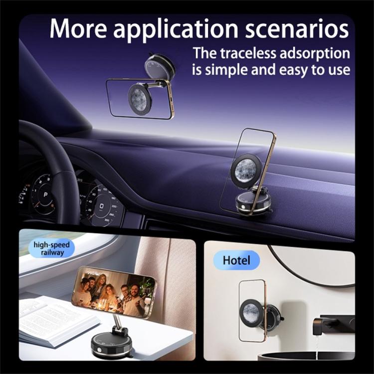 SD17 Rhinestone Epoxy Design Starry Sky Pattern Folding Car Phone Navigation Vacuum Suction Holder
