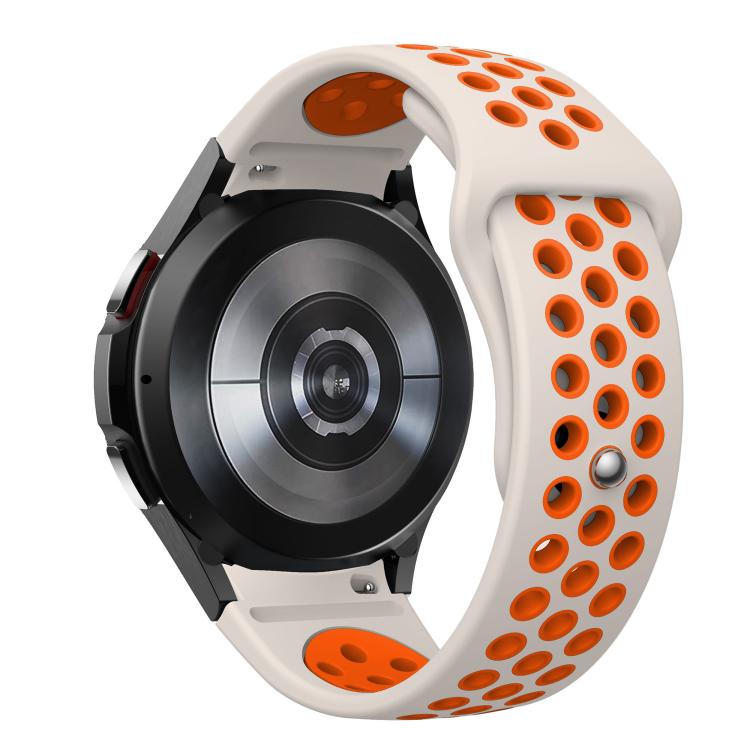 For Samsung Galaxy Watch FE / 7 / 6 / 5 / 4 Two Color Reverse Buckle Silicone Watch Band