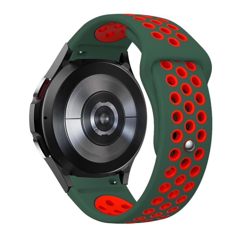 For Samsung Galaxy Watch FE / 7 / 6 / 5 / 4 Two Color Reverse Buckle Silicone Watch Band