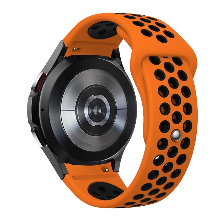 For Samsung Galaxy Watch FE / 7 / 6 / 5 / 4 Two Color Reverse Buckle Silicone Watch Band