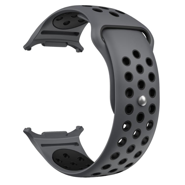 For Samsung Galaxy Watch Ultra 47mm / Ultra 2025 Two Color Round Holes Reverse Buckle Silicone Watch Band