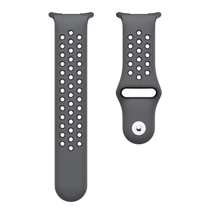 For Samsung Galaxy Watch Ultra 47mm / Ultra 2025 Two Color Round Holes Reverse Buckle Silicone Watch Band