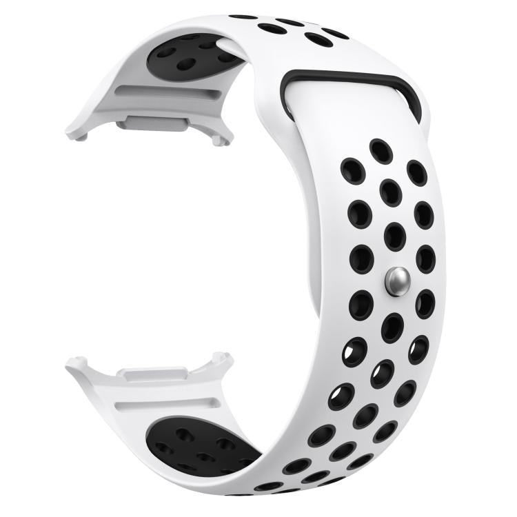For Samsung Galaxy Watch Ultra 47mm / Ultra 2025 Two Color Round Holes Reverse Buckle Silicone Watch Band