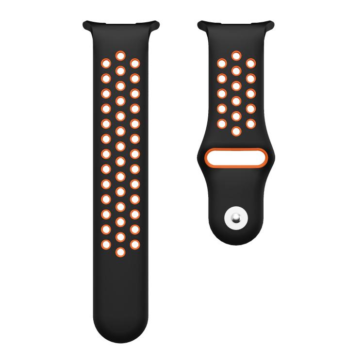 For Samsung Galaxy Watch Ultra 47mm / Ultra 2025 Two Color Round Holes Reverse Buckle Silicone Watch Band