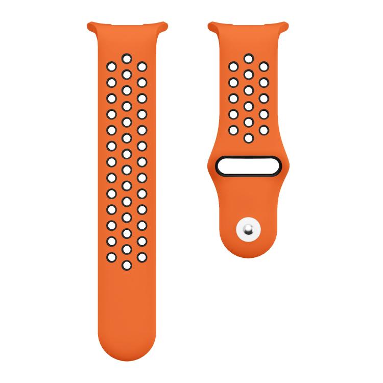 For Samsung Galaxy Watch Ultra 47mm / Ultra 2025 Two Color Round Holes Reverse Buckle Silicone Watch Band
