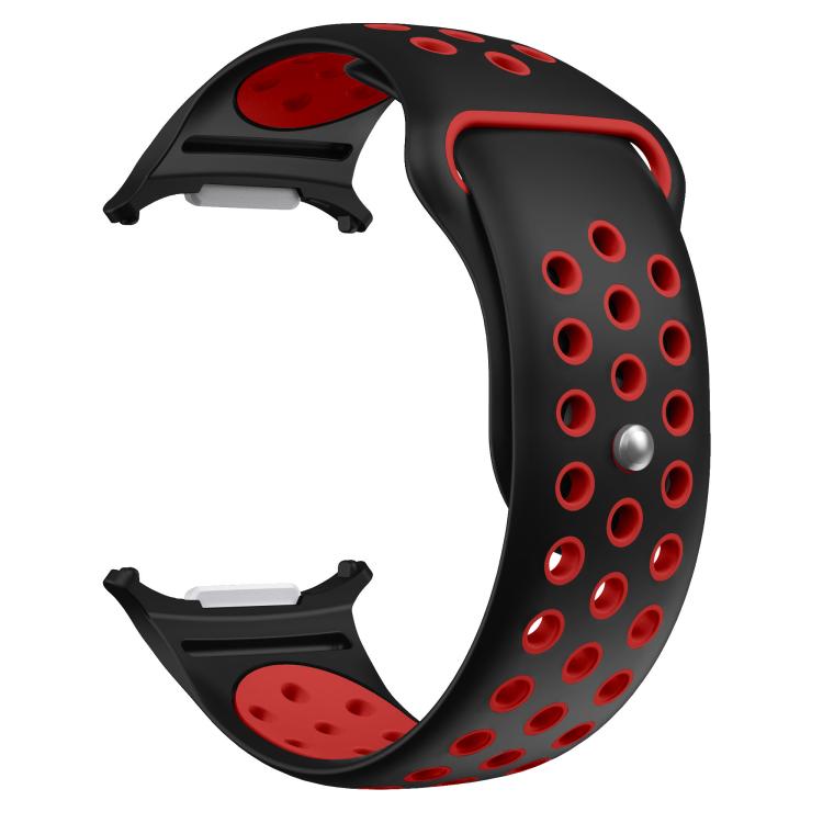 For Samsung Galaxy Watch Ultra 47mm / Ultra 2025 Two Color Round Holes Reverse Buckle Silicone Watch Band