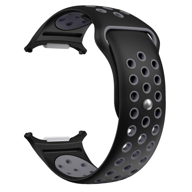 For Samsung Galaxy Watch Ultra 47mm / Ultra 2025 Two Color Round Holes Reverse Buckle Silicone Watch Band