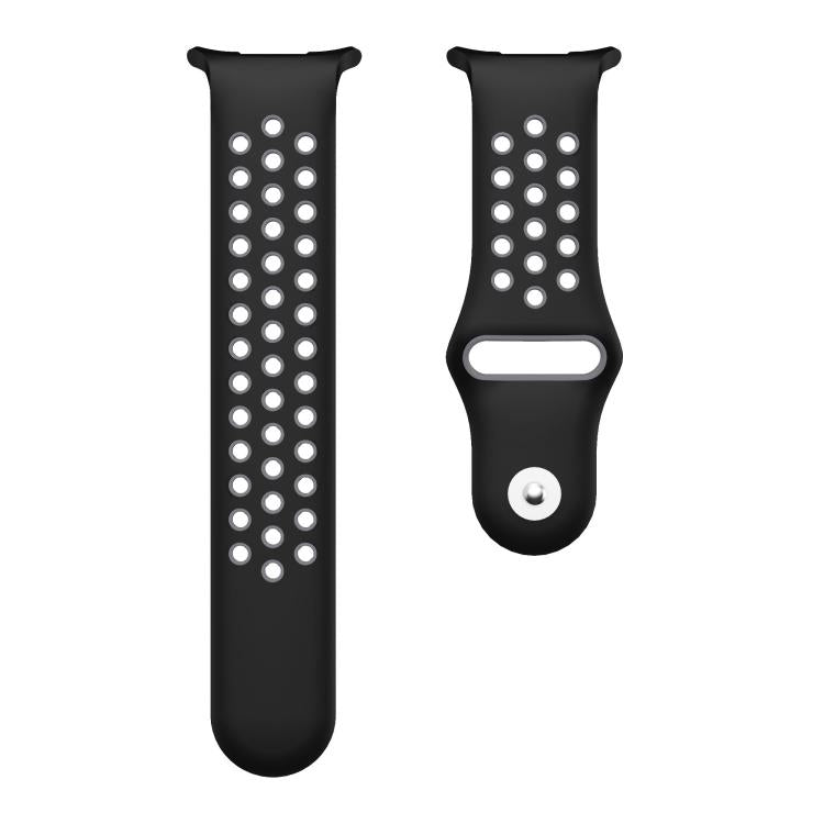 For Samsung Galaxy Watch Ultra 47mm / Ultra 2025 Two Color Round Holes Reverse Buckle Silicone Watch Band