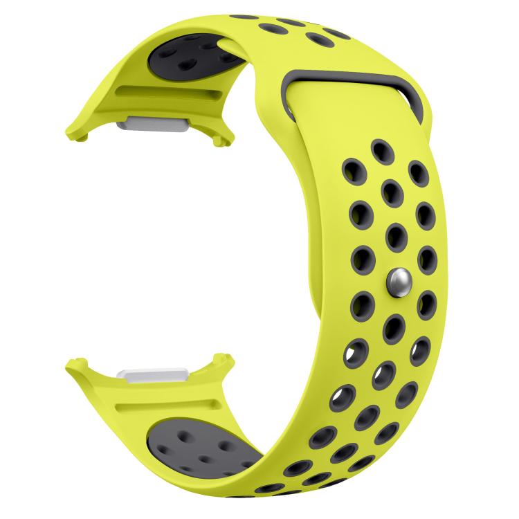 For Samsung Galaxy Watch Ultra 47mm / Ultra 2025 Two Color Round Holes Reverse Buckle Silicone Watch Band