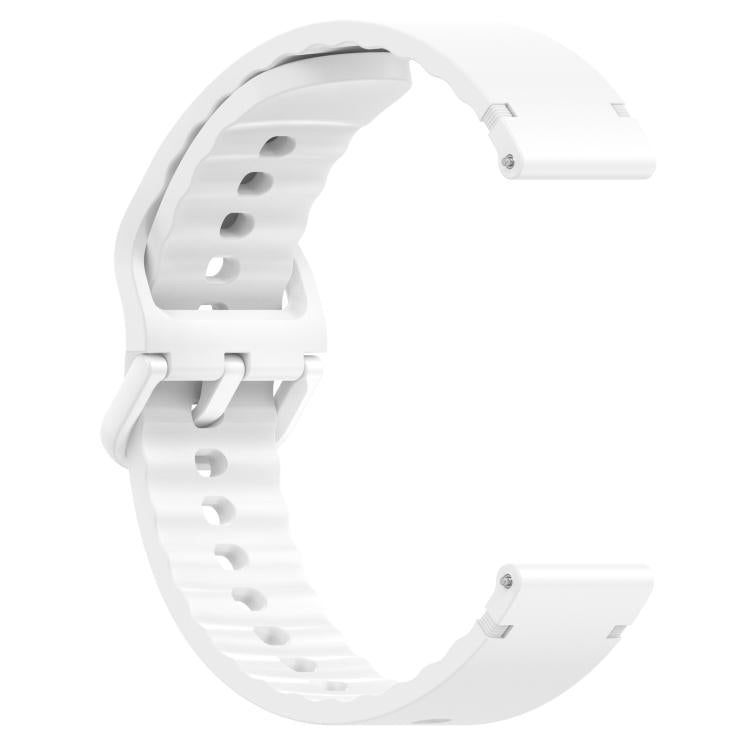 20mm Solid Color Stitched Colorful Buckle Silicone Watch Band