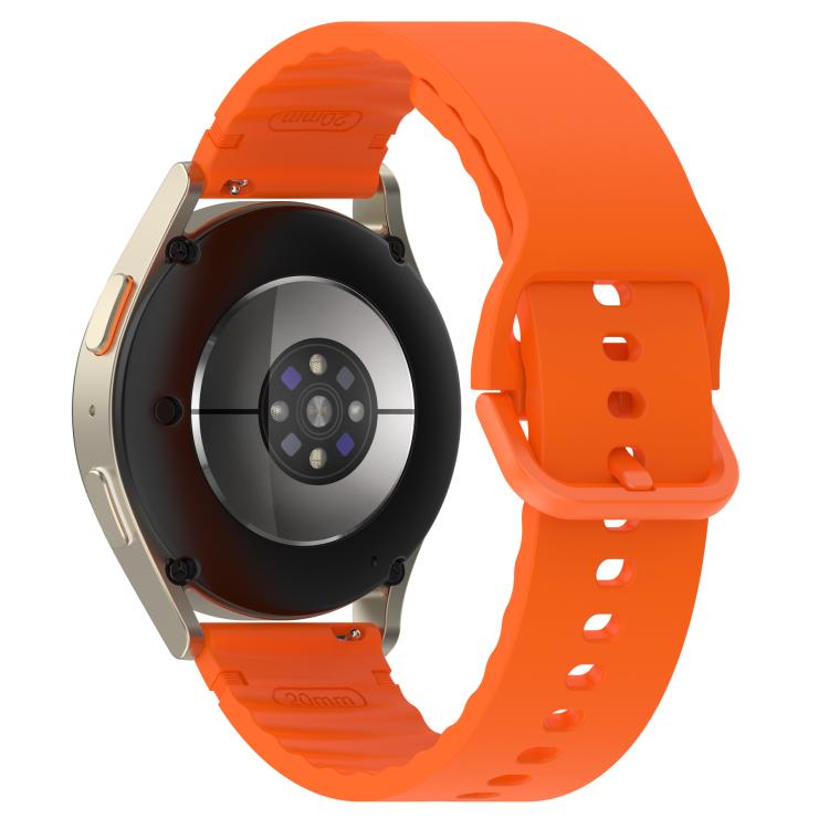 20mm Solid Color Stitched Colorful Buckle Silicone Watch Band