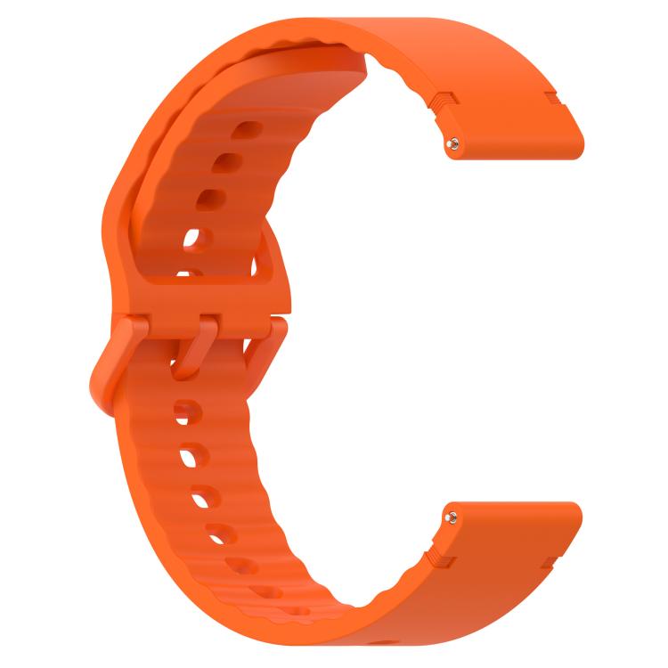 20mm Solid Color Stitched Colorful Buckle Silicone Watch Band