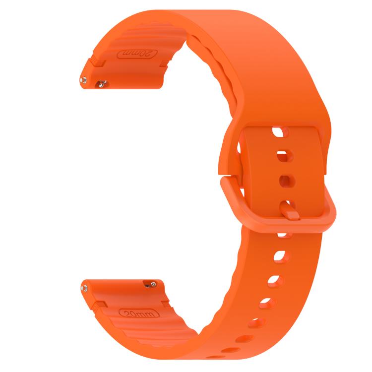 20mm Solid Color Stitched Colorful Buckle Silicone Watch Band