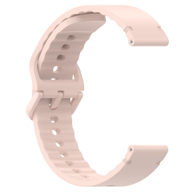 20mm Solid Color Stitched Colorful Buckle Silicone Watch Band