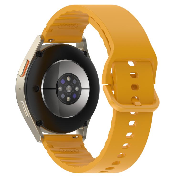 20mm Solid Color Stitched Colorful Buckle Silicone Watch Band