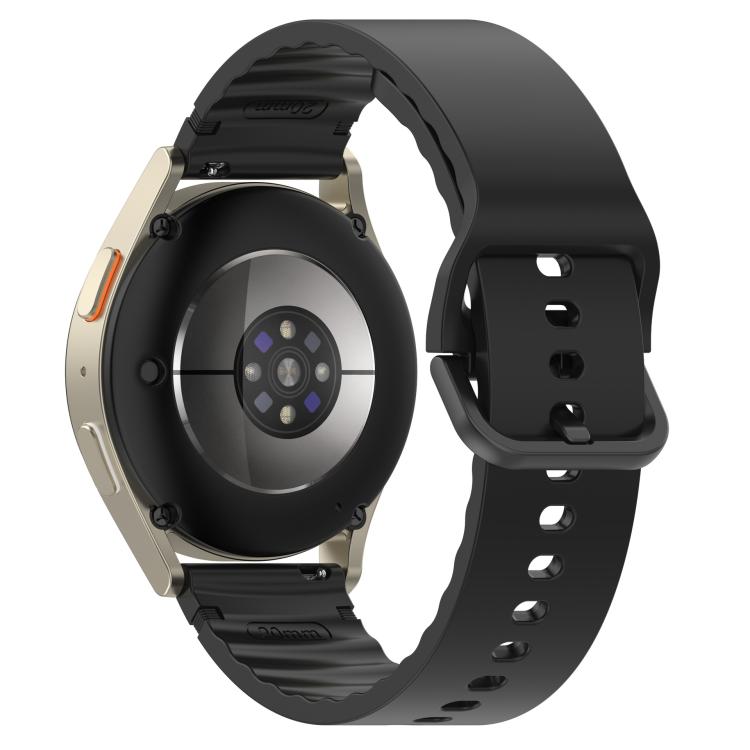 20mm Solid Color Stitched Colorful Buckle Silicone Watch Band