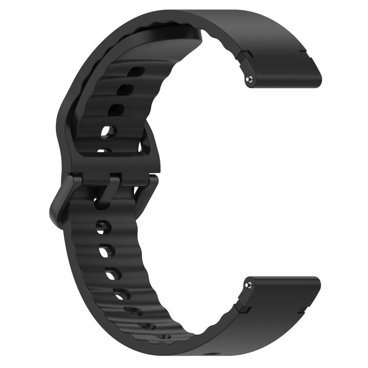 20mm Solid Color Stitched Colorful Buckle Silicone Watch Band