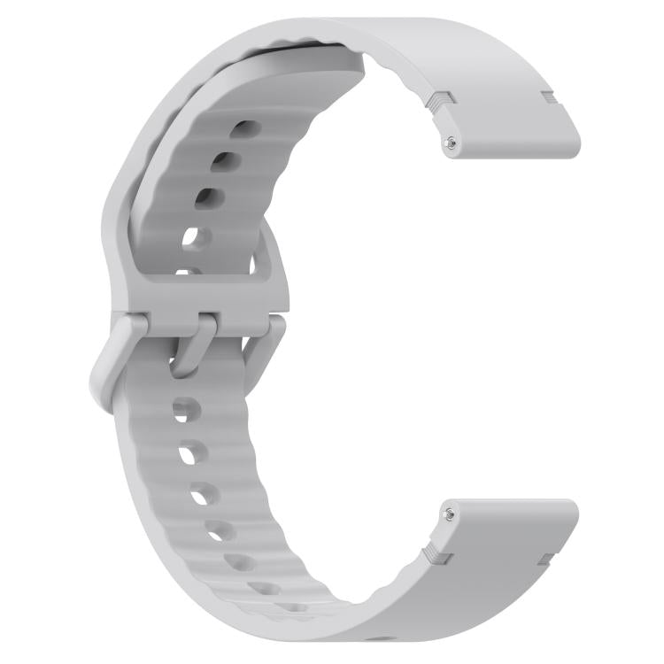 20mm Solid Color Stitched Colorful Buckle Silicone Watch Band