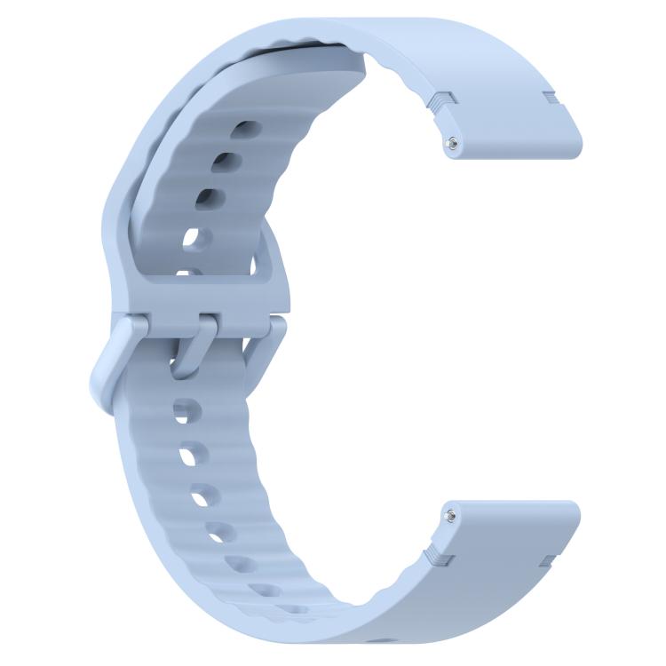20mm Solid Color Stitched Colorful Buckle Silicone Watch Band