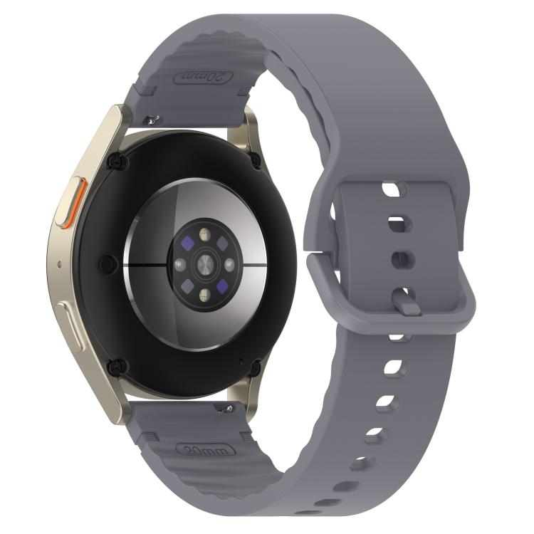 20mm Solid Color Stitched Colorful Buckle Silicone Watch Band
