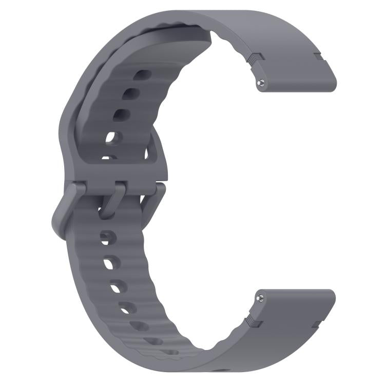 20mm Solid Color Stitched Colorful Buckle Silicone Watch Band