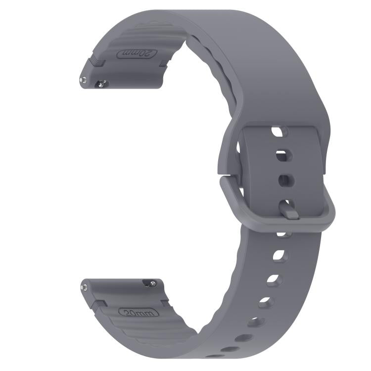 20mm Solid Color Stitched Colorful Buckle Silicone Watch Band