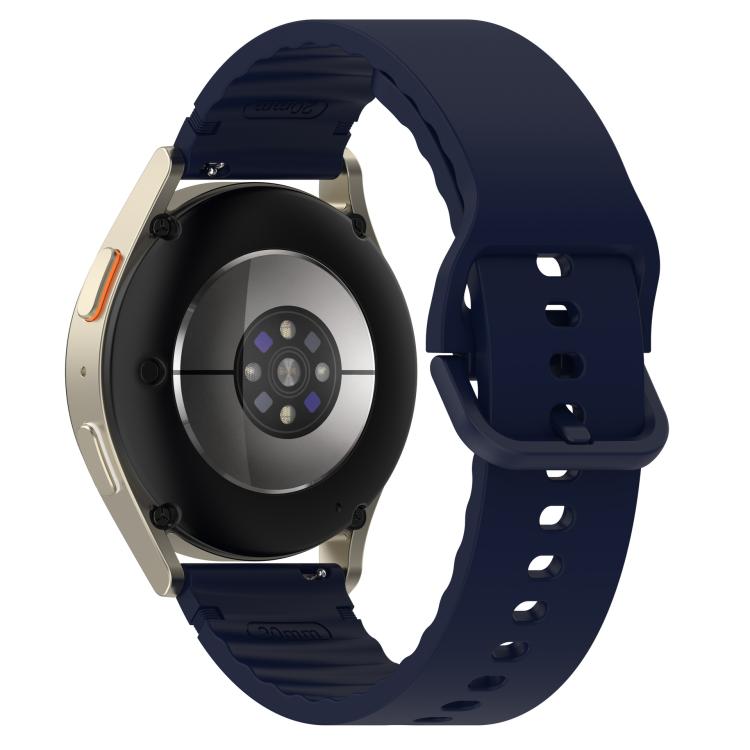 20mm Solid Color Stitched Colorful Buckle Silicone Watch Band