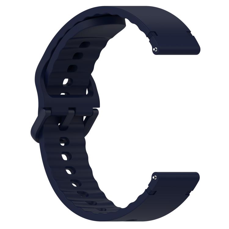 20mm Solid Color Stitched Colorful Buckle Silicone Watch Band