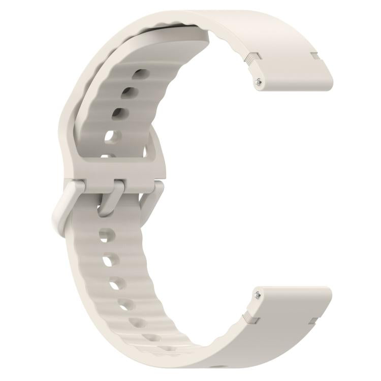 20mm Solid Color Stitched Colorful Buckle Silicone Watch Band