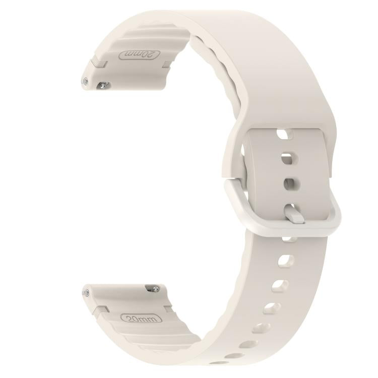 20mm Solid Color Stitched Colorful Buckle Silicone Watch Band