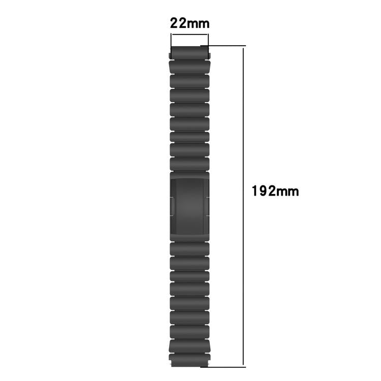 22mm Turtle Buckle Dual Color Titanium Metal Silicone Watch Band