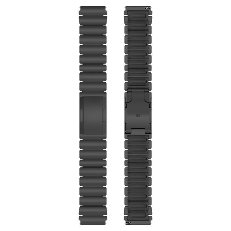 22mm Turtle Buckle Dual Color Titanium Metal Silicone Watch Band