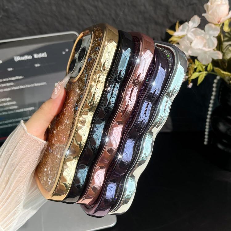 For iPhone Air Wave Glitter Sequined Electroplated Phone Case