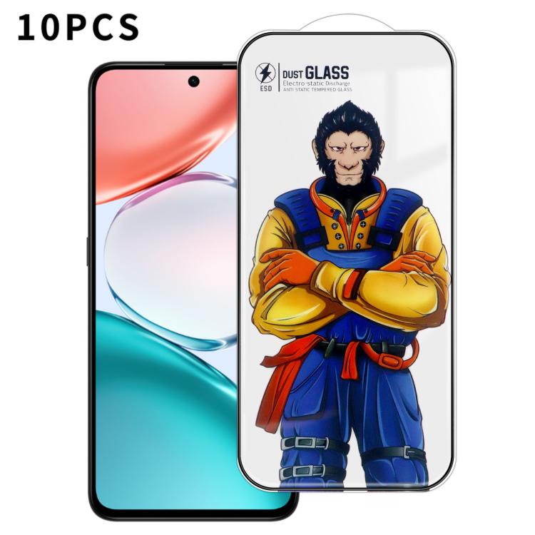 For Honor Play 70 Plus 10pcs Armor Super-Strong 3D Curved 120C Anti-Static High-Aluminum Screen-Printed HD Tempered Glass Film