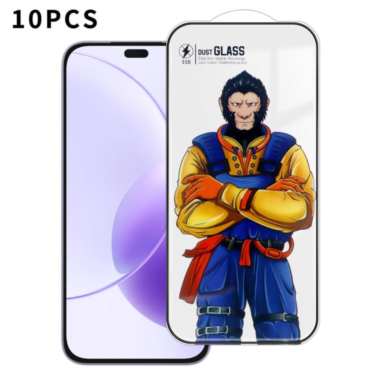 For Honor X70i 10pcs Armor Super-Strong 3D Curved 120C Anti-Static High-Aluminum Screen-Printed HD Tempered Glass Film