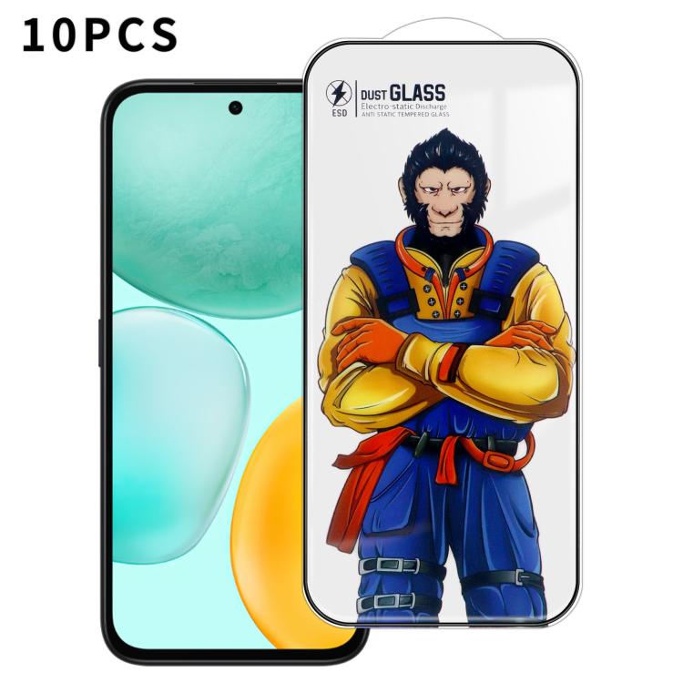 For Honor Play 60 10pcs Armor Super-Strong 3D Curved 120C Anti-Static High-Aluminum Screen-Printed HD Tempered Glass Film