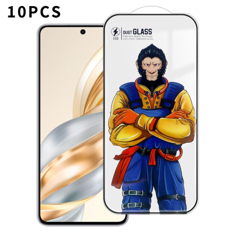 For Honor X60 10pcs Armor Super-Strong 3D Curved 120C Anti-Static High-Aluminum Screen-Printed HD Tempered Glass Film