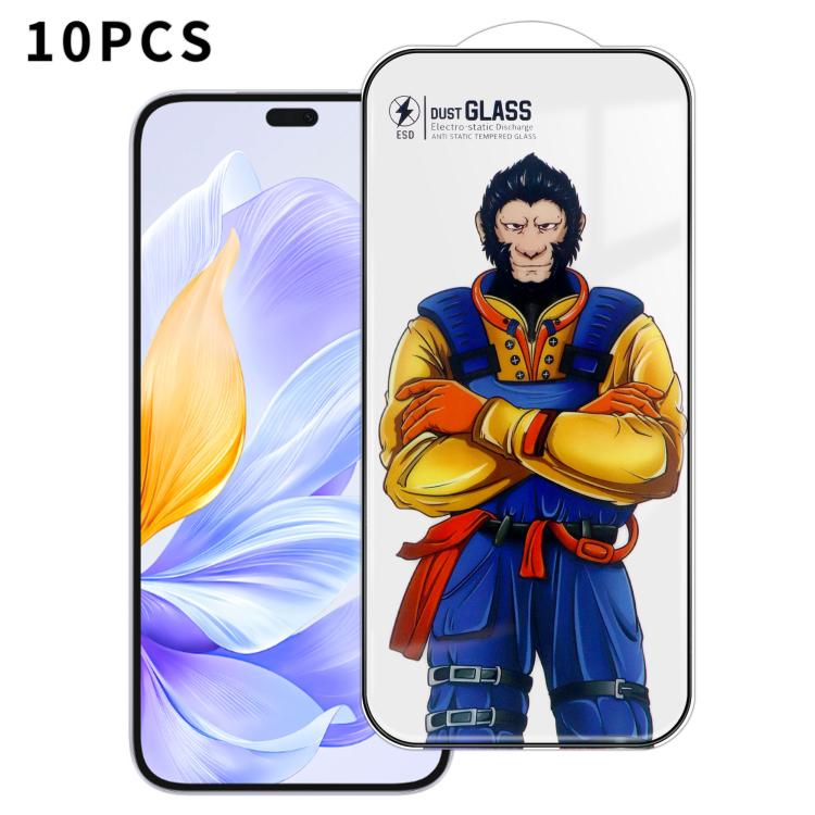 For Honor X60i 10pcs Armor Super-Strong 3D Curved 120C Anti-Static High-Aluminum Screen-Printed HD Tempered Glass Film