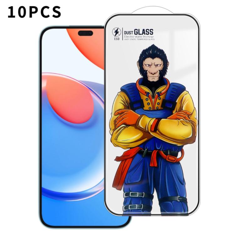 For Honor Play8T Pro 10pcs Armor Super-Strong 3D Curved 120C Anti-Static High-Aluminum Screen-Printed HD Tempered Glass Film