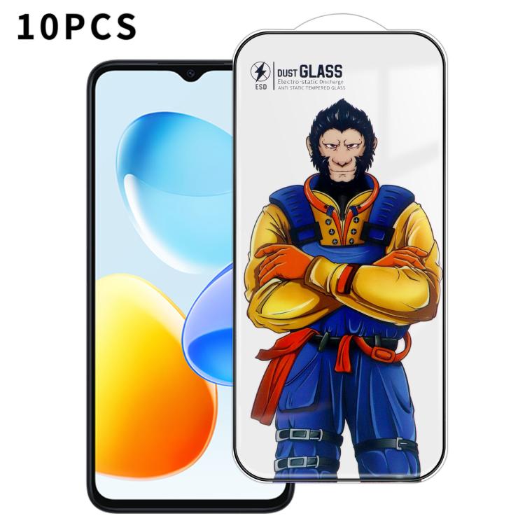 For Honor Play 50 10pcs Armor Super-Strong 3D Curved 120C Anti-Static High-Aluminum Screen-Printed HD Tempered Glass Film