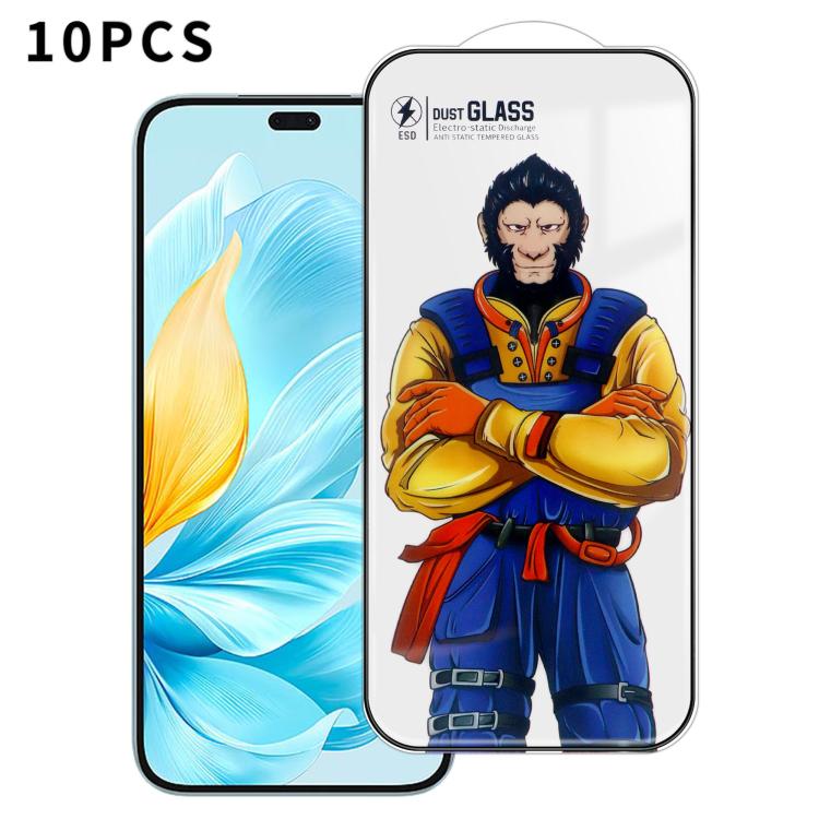 For Honor 200 Lite Global 10pcs Armor Super-Strong 3D Curved 120C Anti-Static High-Aluminum Screen-Printed HD Tempered Glass Film