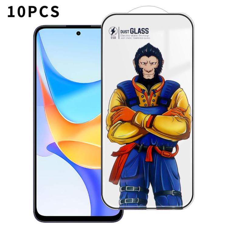For Honor Play 50 Plus 10pcs Armor Super-Strong 3D Curved 120C Anti-Static High-Aluminum Screen-Printed HD Tempered Glass Film