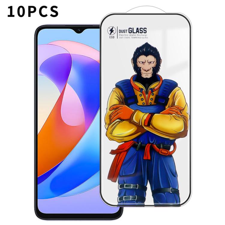 For Honor Play 40 10pcs Armor Super-Strong 3D Curved 120C Anti-Static High-Aluminum Screen-Printed HD Tempered Glass Film