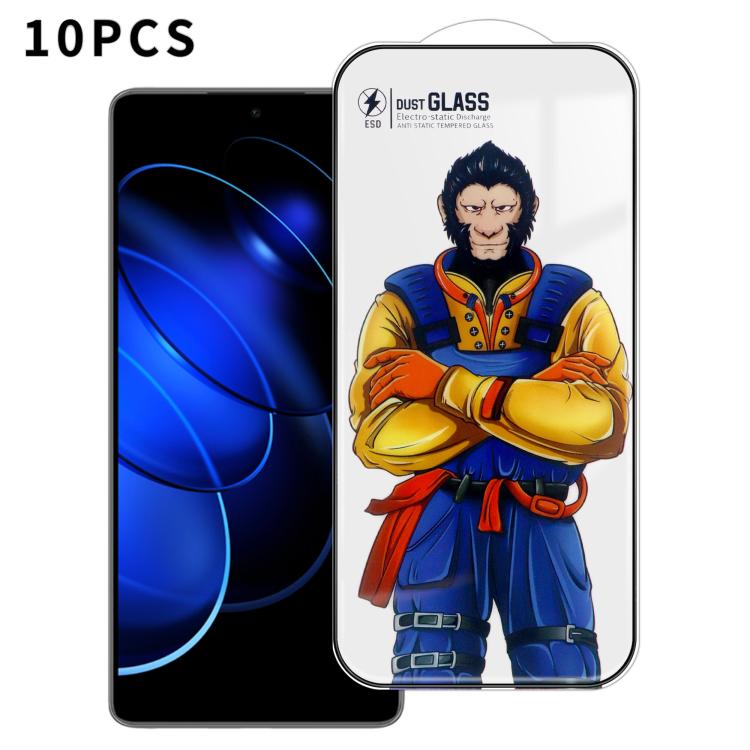 For Honor 80 GT 10pcs Armor Super-Strong 3D Curved 120C Anti-Static High-Aluminum Screen-Printed HD Tempered Glass Film
