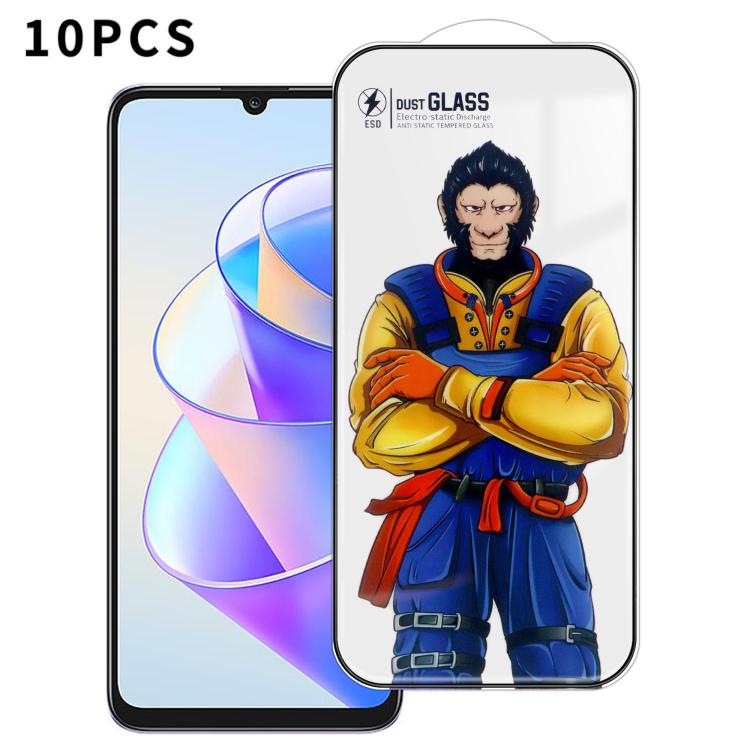 For Honor Play 40 Plus 10pcs Armor Super-Strong 3D Curved 120C Anti-Static High-Aluminum Screen-Printed HD Tempered Glass Film